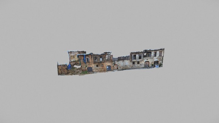 Stone Masonry Houses Facade - 3 3D Model