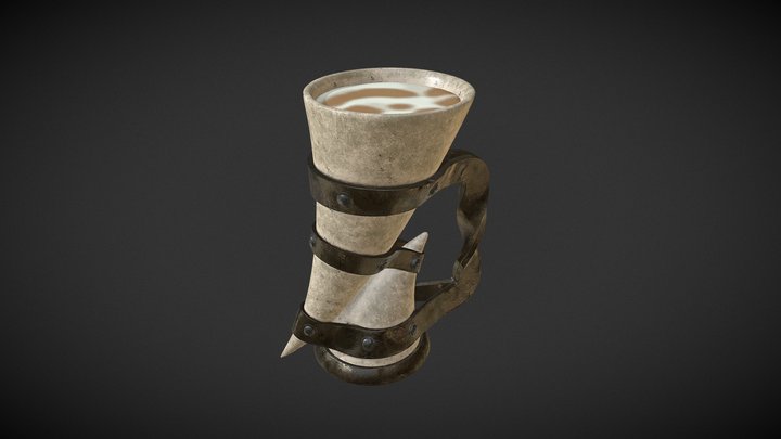 Bones sculpt  beer stein - os sculpté 3D Model