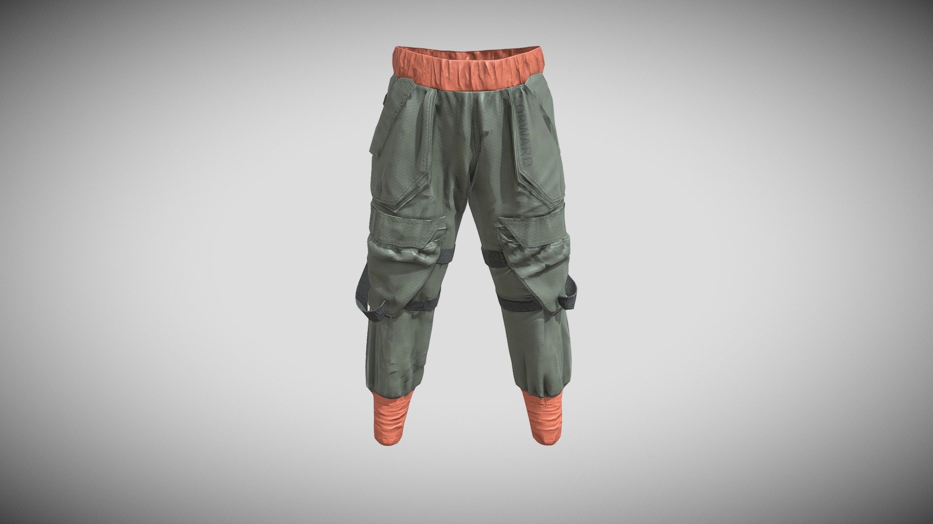 Puffer pants - trousers 3D model - TurboSquid 1292243