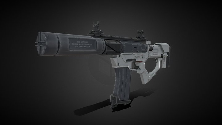 Compact Assault Rifle 3D Model
