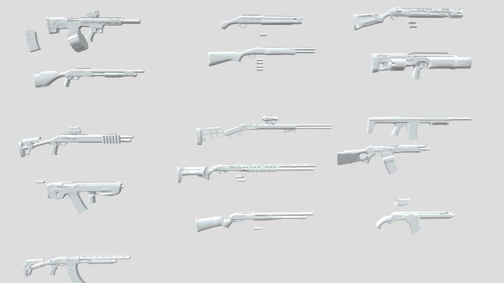 warface medic weapons 2025 3D Model