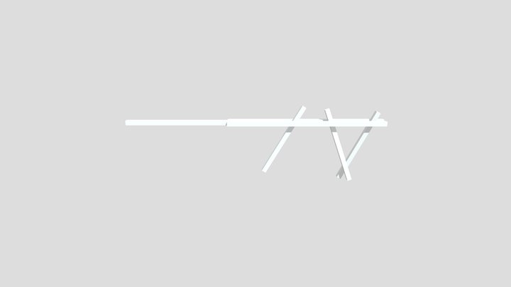 Rubber Band Gun 3D Model