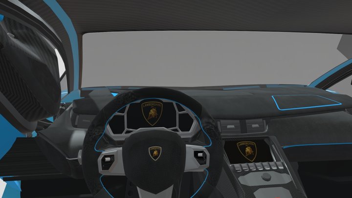 Lamborghini Centenario Lp-770 Baby Blue Sdc 3D Model