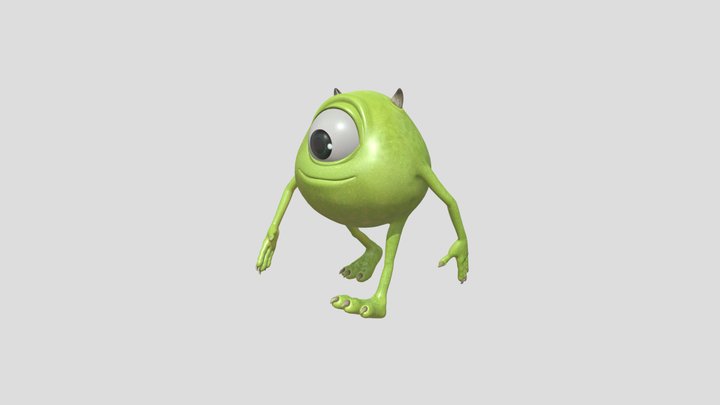 Monsters Inc Mike - Happy Walk 3D Model