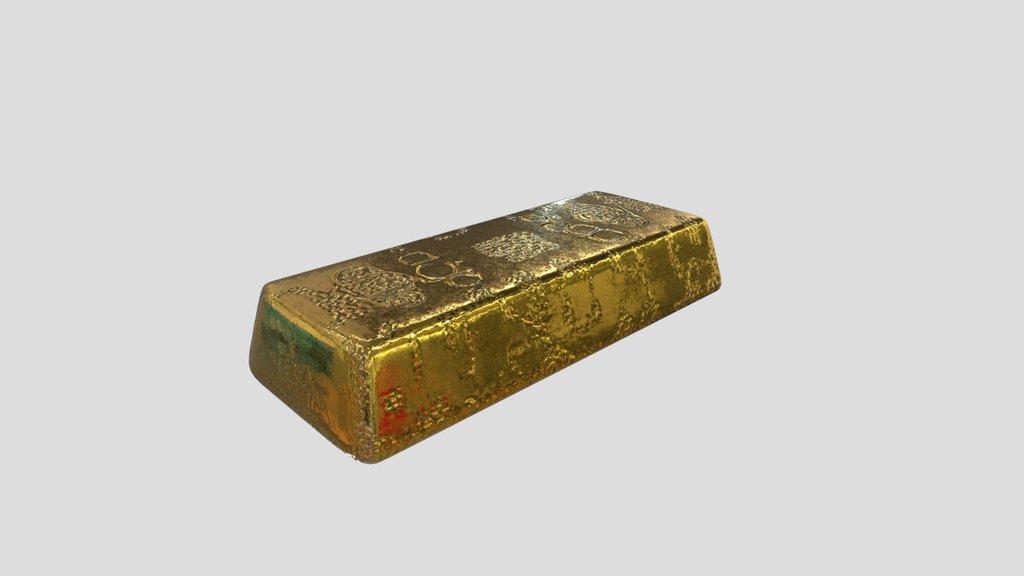 Low Poly Gold Bar