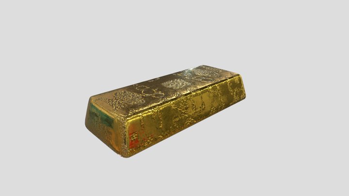 Low Poly Gold Bar – Modelo 3D gratuito STL