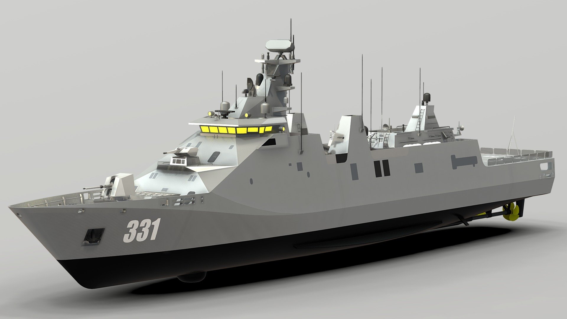 KRI Raden Eddy Martadinata 331 - Buy Royalty Free 3D Model By NA3dmodel ...