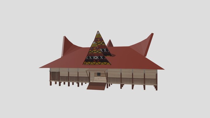 Rumah Adat Bagas Godang Sumatra Utara 3D Model