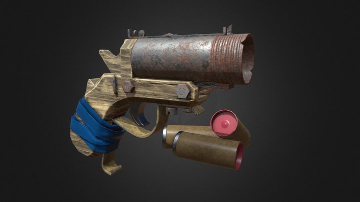 signal pistol 3D Model