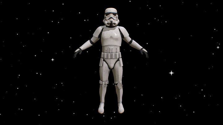 [UE4] Storm Trooper (Rigged + Game Ready) 3D Model