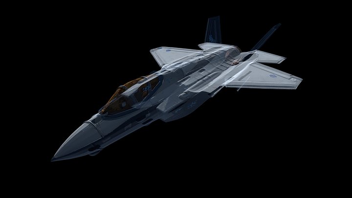 Stylized Spaceship Plane – Retro Fantom