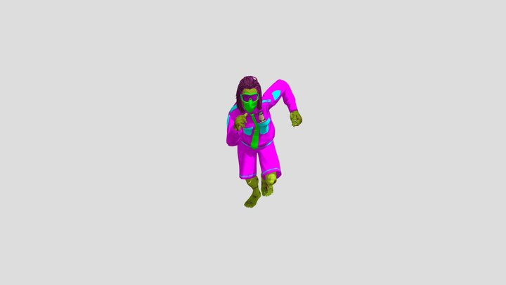 Fictif Sprint To Wall Climb 3D Model