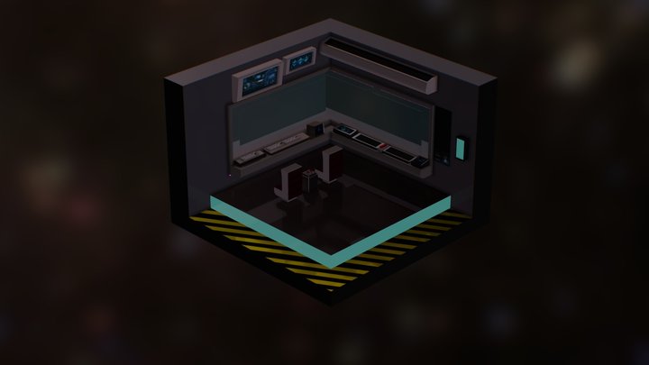 Isometric Spacecraft V5 3D Model