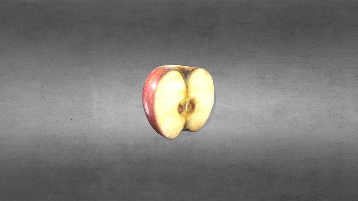 MAÇA CORTADA - HALF APPLE 3D Model