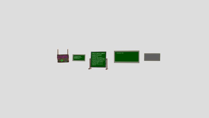 gorilla tag signs 3D Model