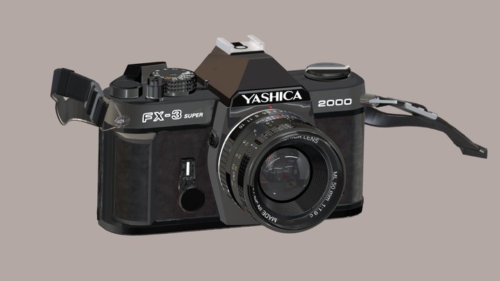 Yashica FX 3 - 2000 3D Model of Camera 3D Model