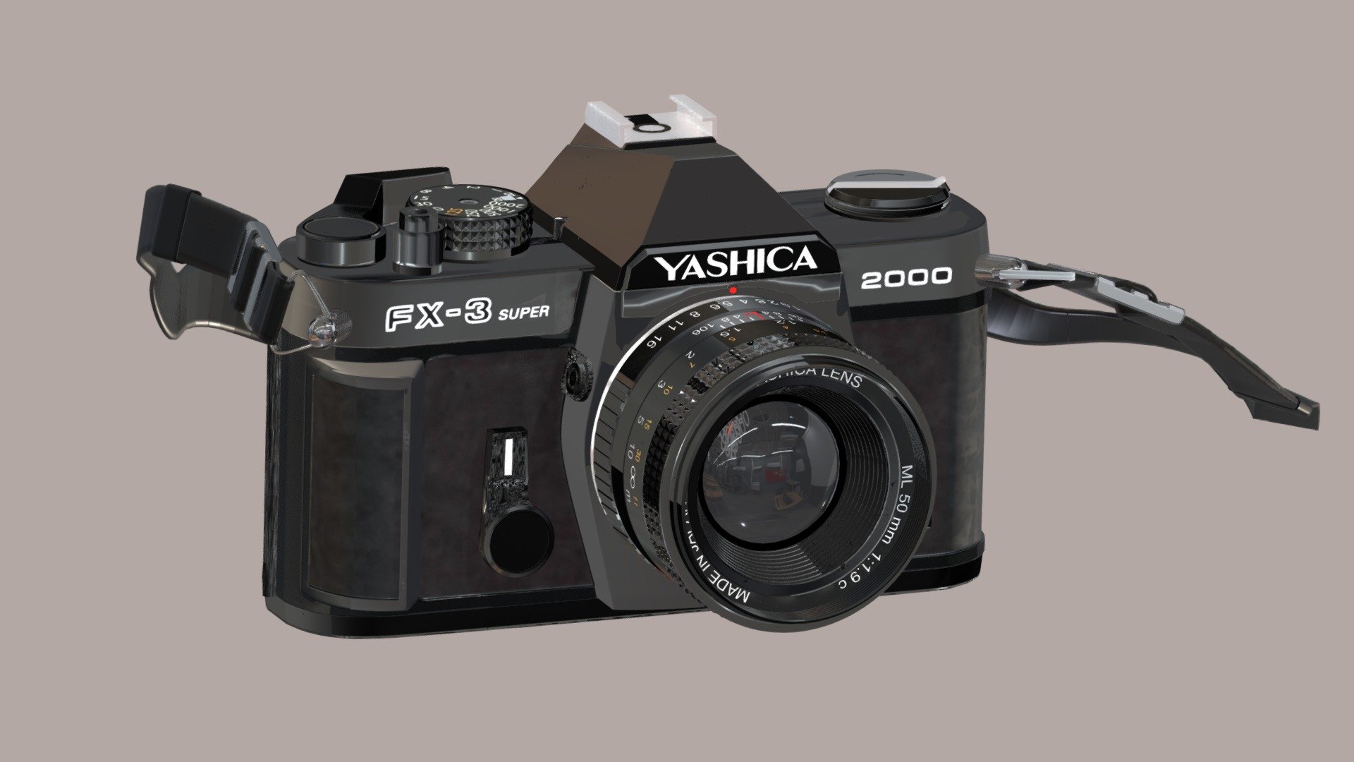 Yashica FX 3 - 2000 3D Model of Camera