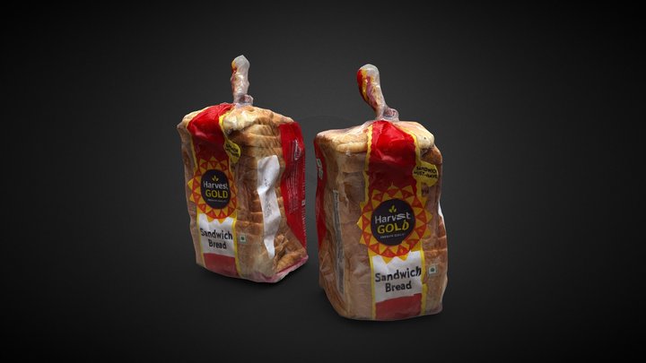 Sandwich Bread Low Poly