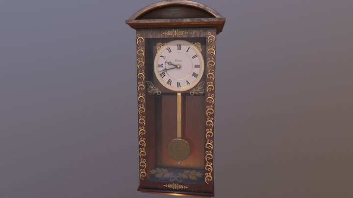Wall clock old – Kostenloses 3D-Modell STL