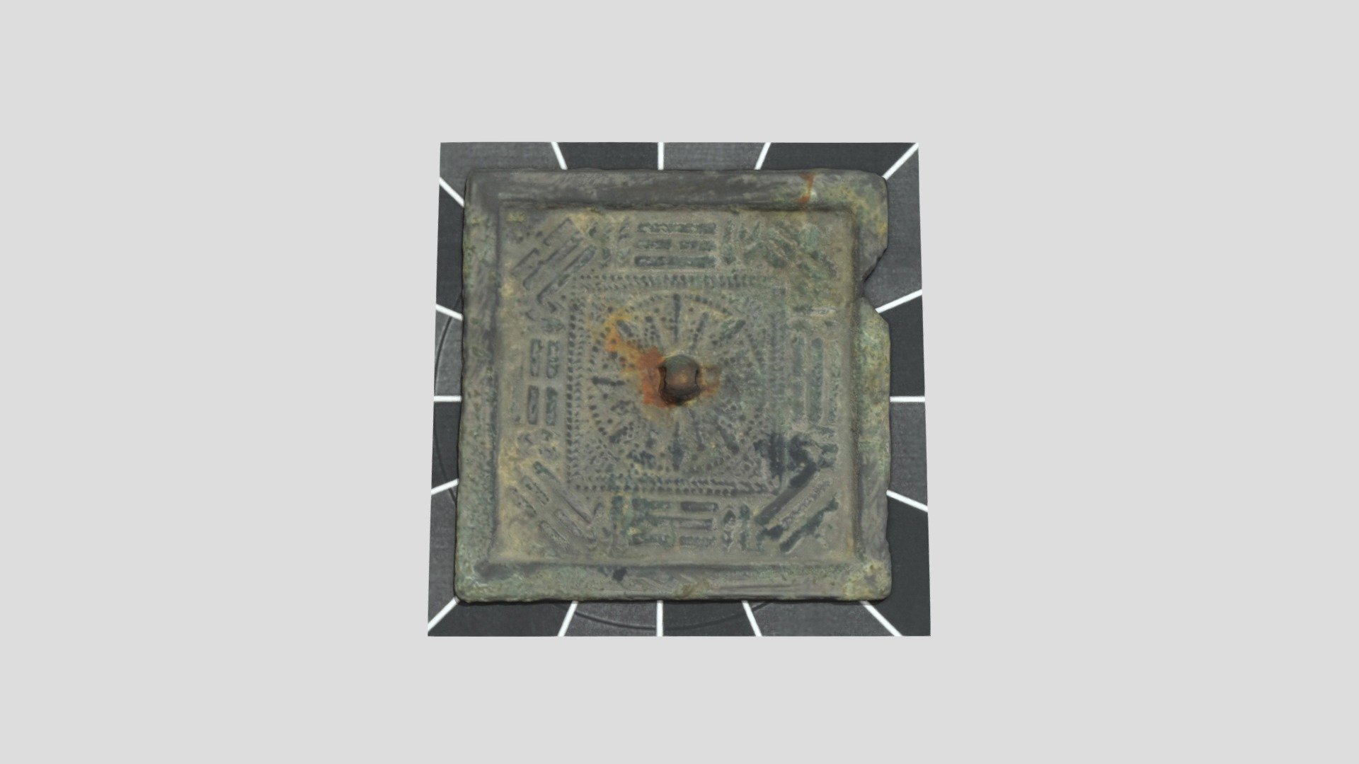 方形八卦鏡