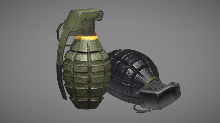 Mk 2 grenade 3D Model