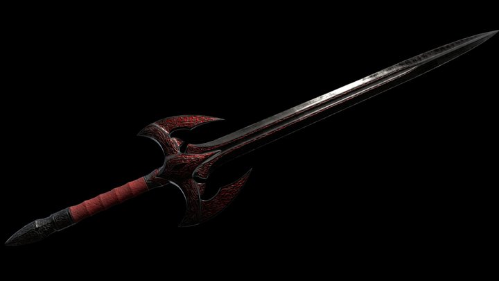 Dark Fantasy Sword 3D Model