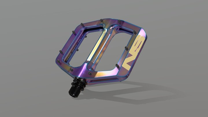 Bicycle pedal in oil slick style 3D Model