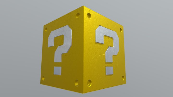 Mario Coin Block 3D Model