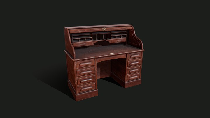 Bureau Desk 3D Model