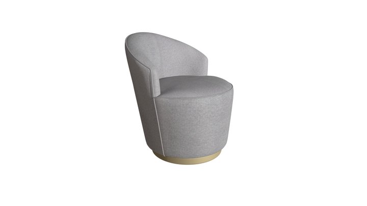 Zoey Arm Chair Gray Velvet - 101198 3D Model