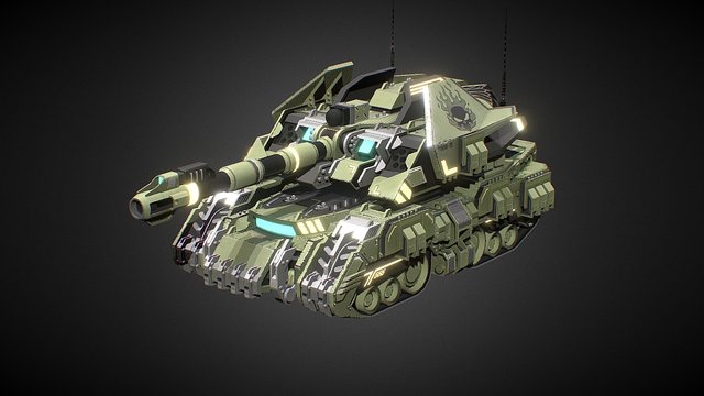 T-666 Concept Tank 3D Model