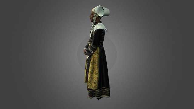Costume Breton - Pays d'Aven 1820 3D Model