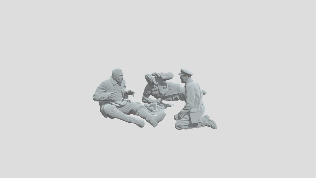 Three Soldiers at a Table