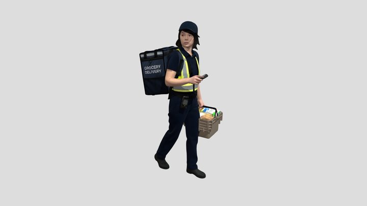 Grocery Delivery Worker – Modello 3D gratuito STL