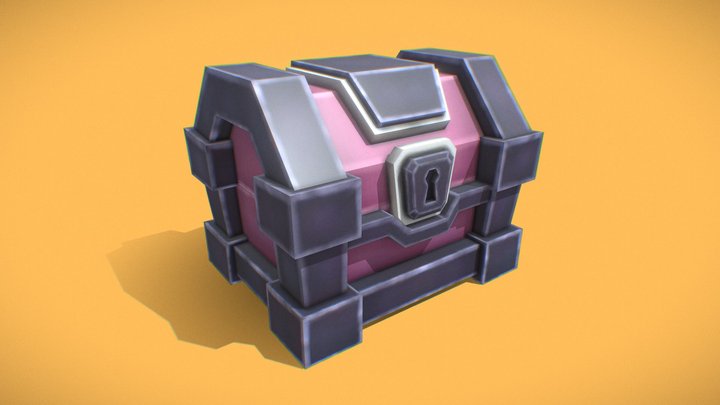 Low Poly Epic Chest 3D Model