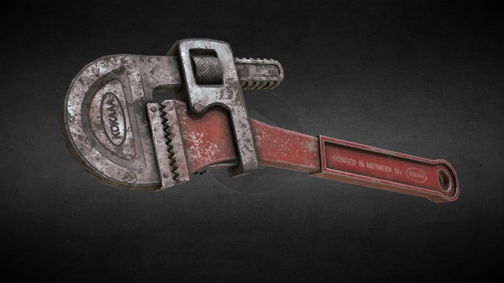 Rusty Wrench 3D Model