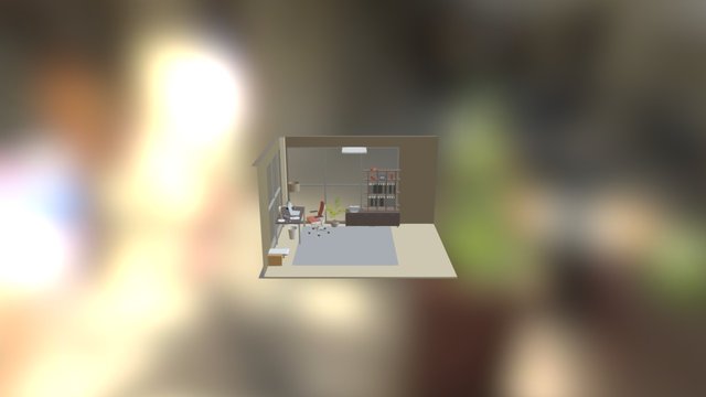 Room Scene Sketch Fab Test 3D Model