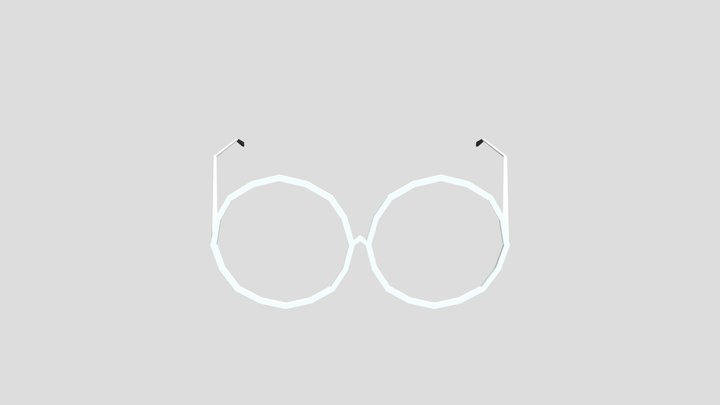 Gorilla Tag White Circle Glasses 3D Model