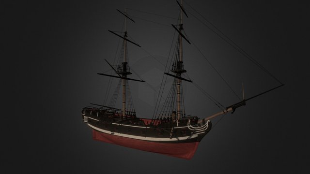 Pirate Brig - Tides of War 3D Model
