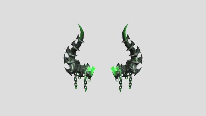 roblox Green Hellbound Horns 3D Model