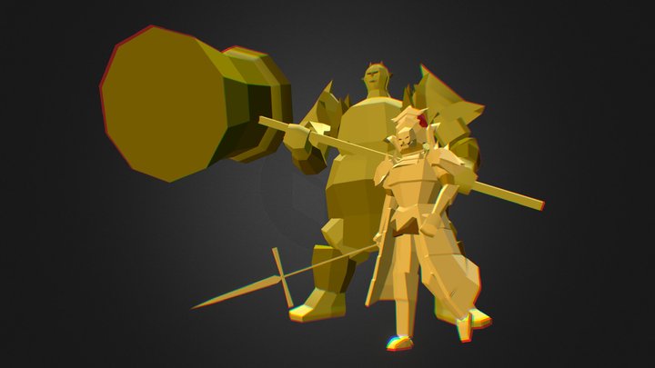 Ornstein And Smough, Dark Souls, (Low Poly) 3D Model