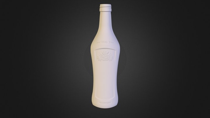 Бутылка_скан_по_стеклу 3D Model