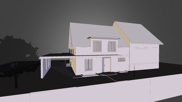 Neubau einer Doppelhaushälfte - Entwurf 3D Model