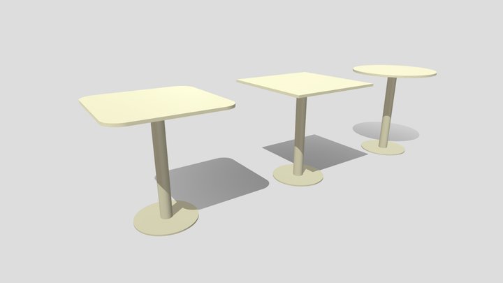 Mesas torta melamina 3D Model