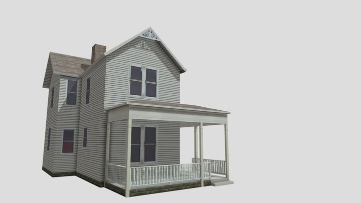 Medium Midwestern House 1 3D Model