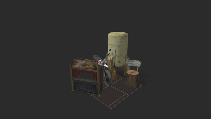 DAE 5 Finished props - FOREST LONER 3D Model