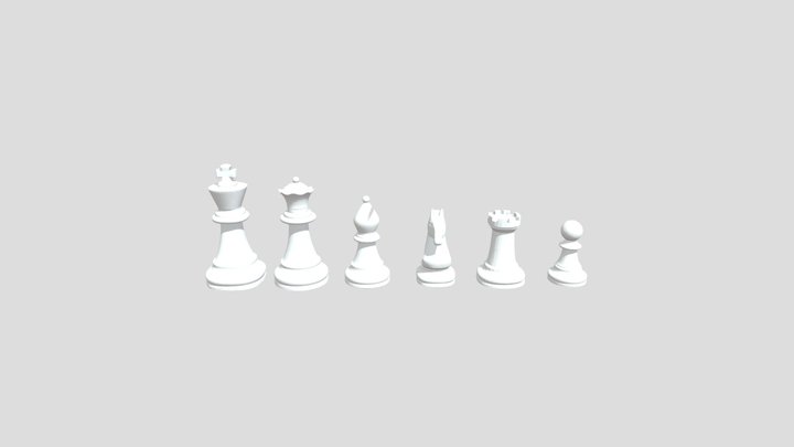 All Chess Pieces 3D Model