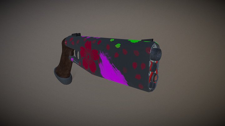 Flower Lazer Pistol 3D Model
