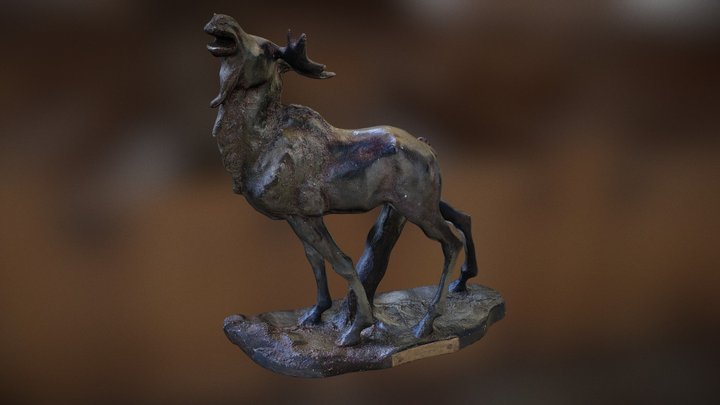 Moose statuette 3D Model