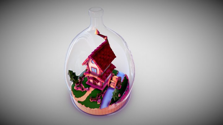 house toons stylized 3D Model